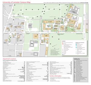 University of Leicester Campus Map Use Our Online Map to Explore the Campus Before You Leave and to Find Your Location When You Arrive