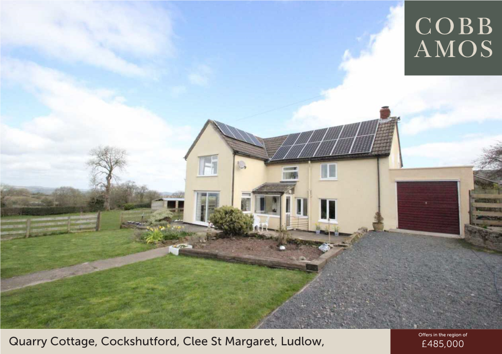 Quarry Cottage, Cockshutford, Clee St Margaret, Ludlow