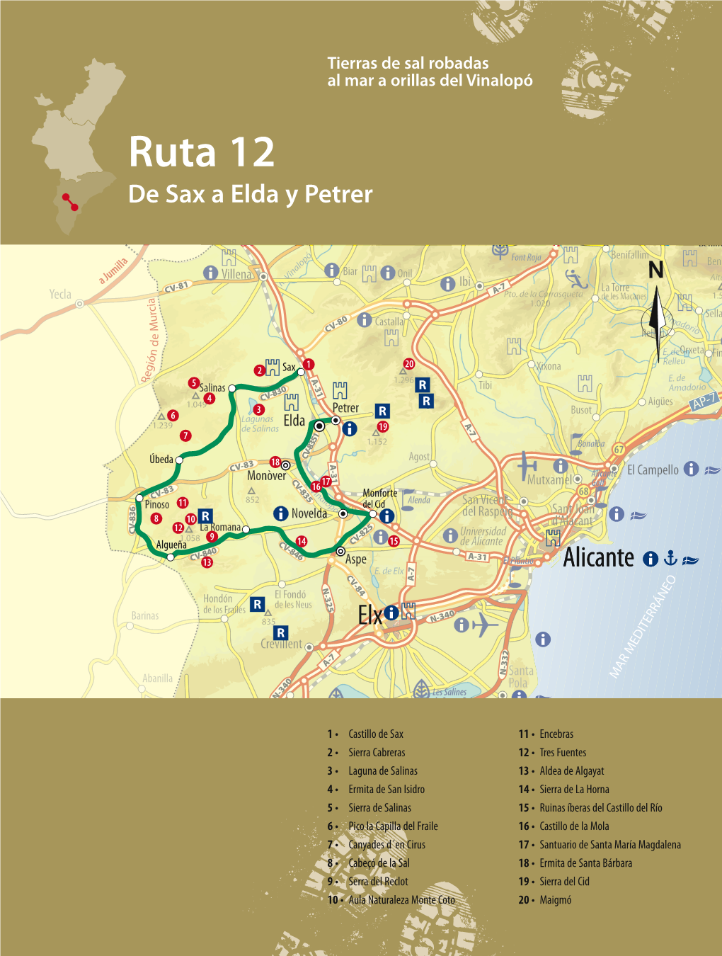 Ruta 12 De Sax a Elda Y Petrer