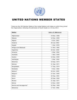 United Nations Member States