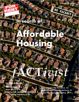 2015 Spring Factivist: Affordable Housing
