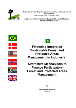 Financing Integrated Sustainable Forest and Protected Areas Management in Indonesia