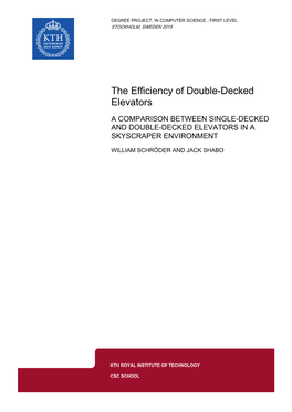 The Efficiency of Double-Decked Elevators