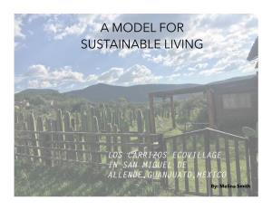 A Model for Sustainable Living in Guanajuato, Mexico