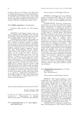 950. Achillea Tomentosa L. (Compositae) 951. Cytinus Hypocistis