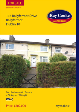 116 Ballyfermot Drive Ballyfermot Dublin 10 for SALE