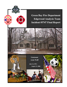 Green Bay Fire Department Edgewood Analysis Team Incident