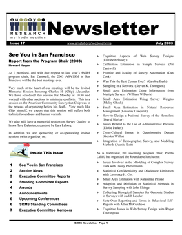 Newsletter Issue 17 July 2003