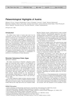 Palaeontological Highlights of Austria