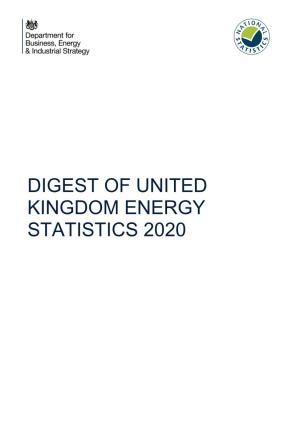 Digest of United Kingdom Energy Statistics 2020