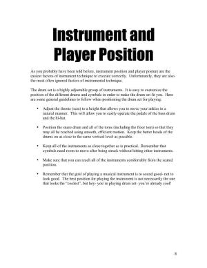Instrument and Player Position