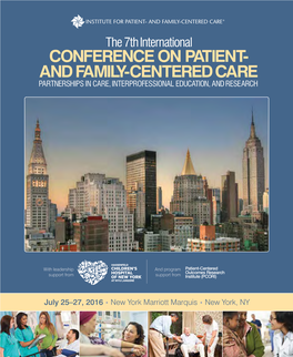 Conference on Patient- and Family-Centered Care Partnerships in Care, Interprofessional Education, and Research