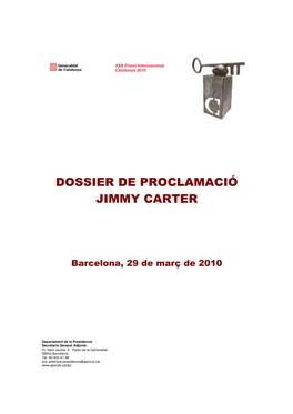 Dossier De Proclam Ació Jim M Y Carter