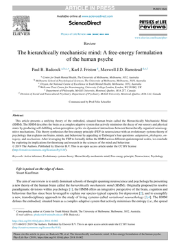 The Hierarchically Mechanistic Mind: a Free-Energy Formulation of the Human Psyche