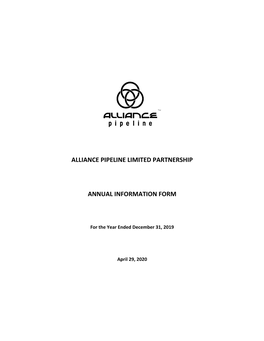 Alliance Pipeline Limited Partnership Annual