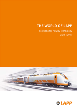 THE WORLD of LAPP Solutions for Railway Technology 2018|2019 Legend for Icons