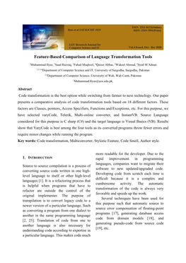 Feature-Based Comparison of Language Transformation Tools