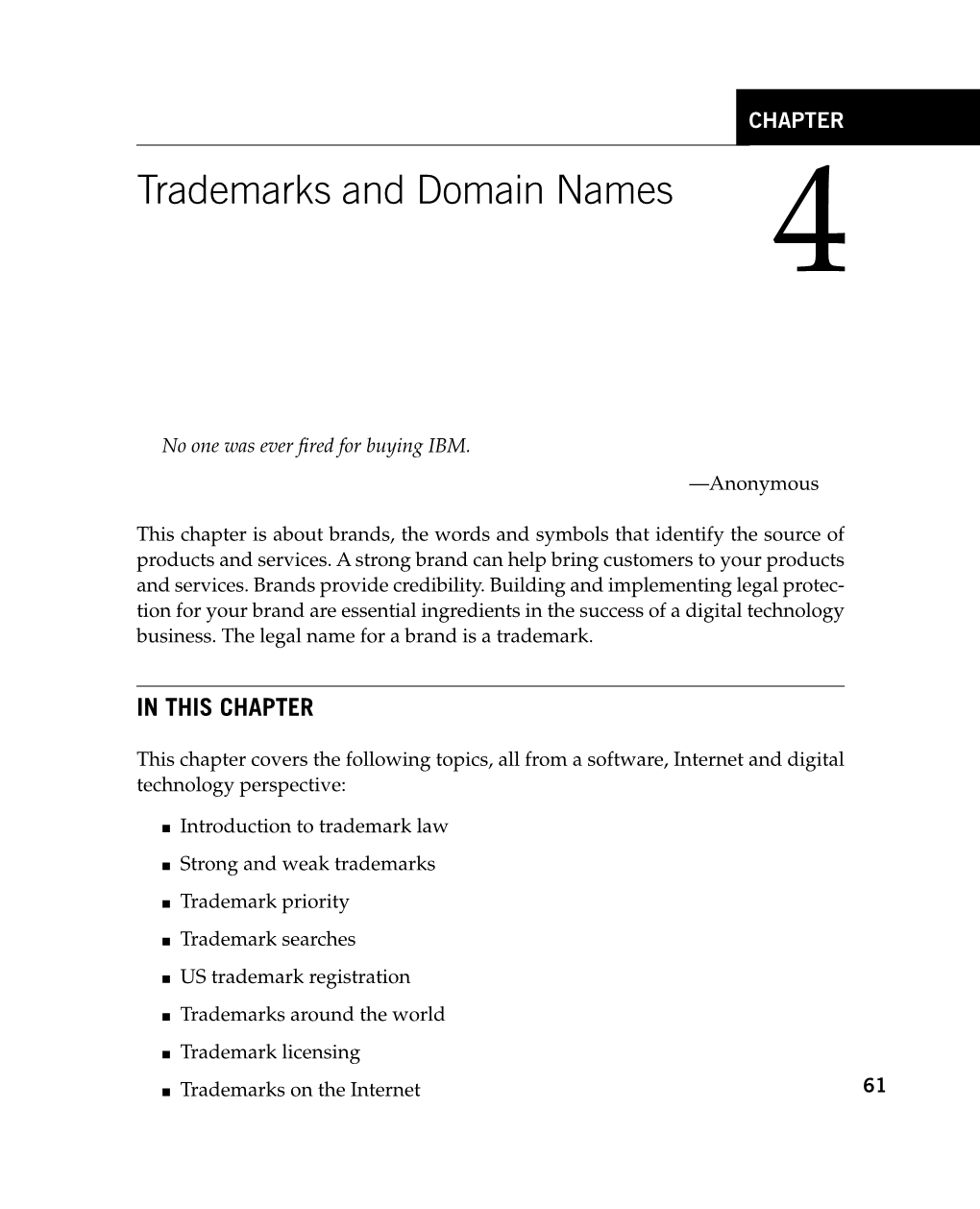 Trademarks and Domain Names 4