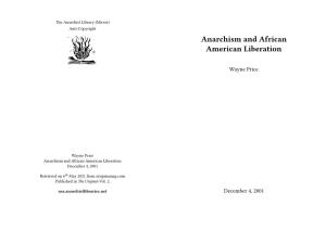 Anarchism and African American Liberation