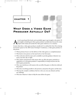 What Does a Video Game Producer Actually Do?.Pdf