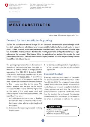 May 2021. Demand for Meat Substitutes Is Growing