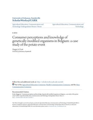 Consumer Perceptions and Knowledge of Genetically Modified