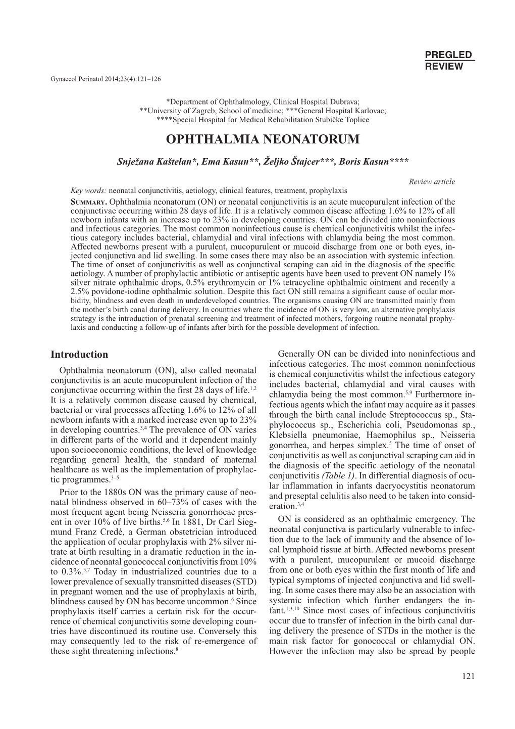 Ophthalmia Neonatorum