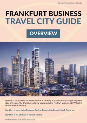 Frankfurt Business Travel City Guide