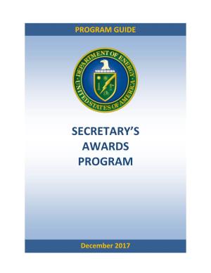 Secretary's Awards Program