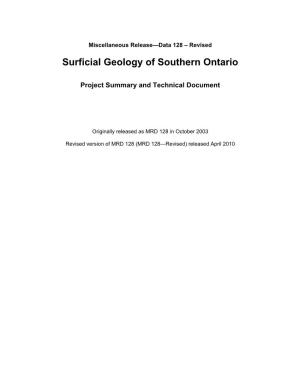 Seamless Quaternary Geology of Southern Ontario