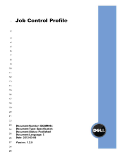 Job Control Profile
