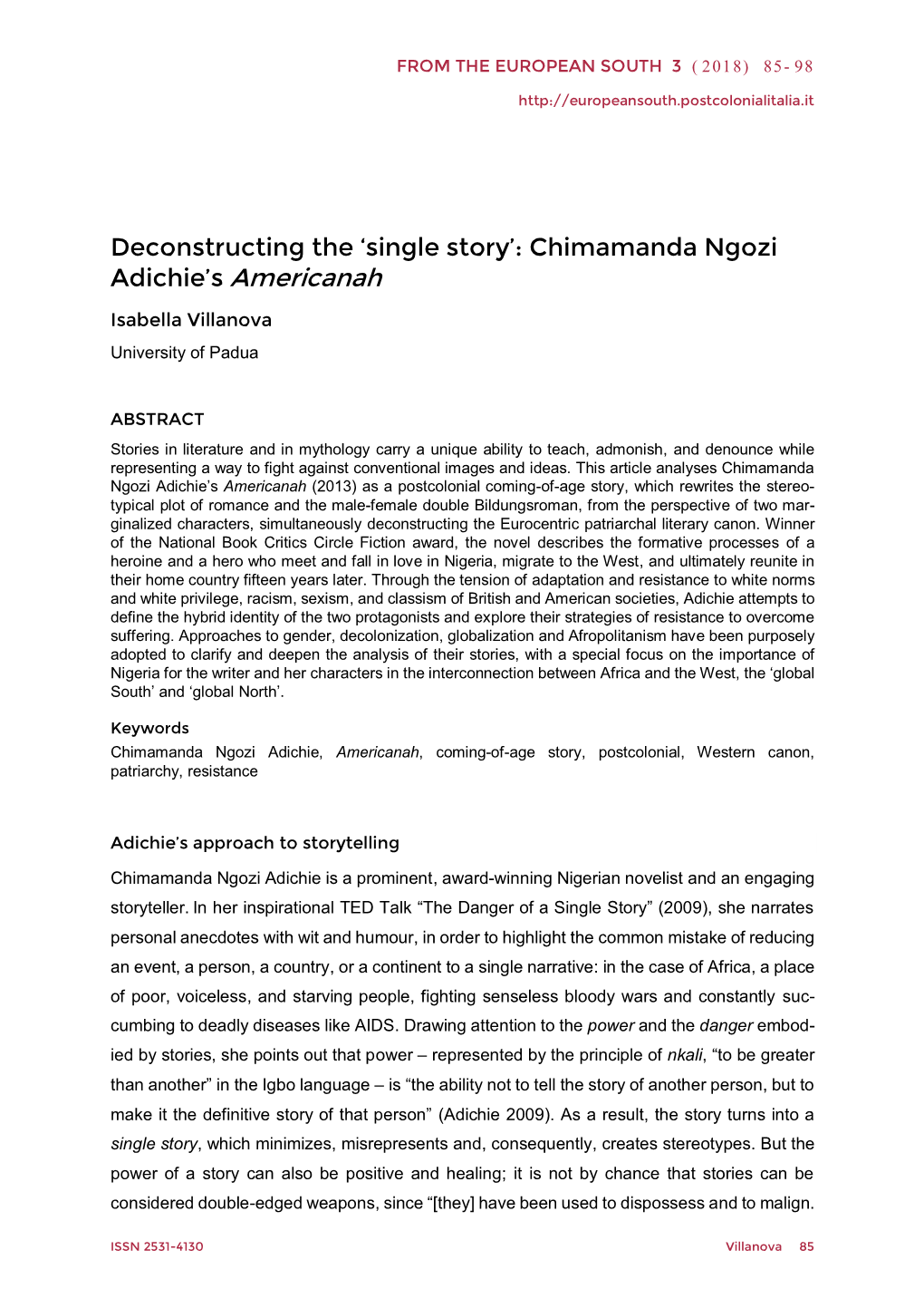'Single Story': Chimamanda Ngozi Adichie's Americanah