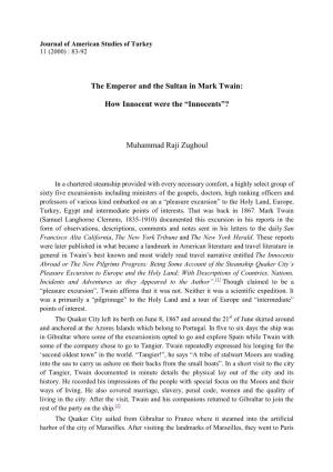 The Emperor and the Sultan in Mark Twain