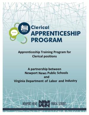Apprenticeship Training Program for Clerical Positions a Partnership