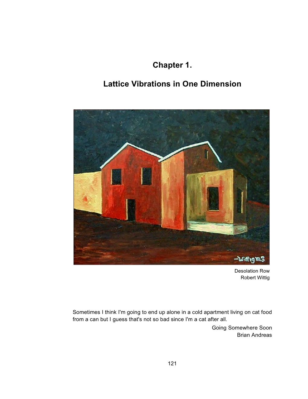 Chapter 1. Lattice Vibrations in One Dimension