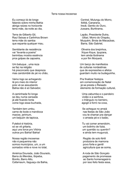 Terra Nossa Ireceense Eu Começo Lá De Longe Central, Mulungu Do Morro, Falando Sobre Minha Bahia Ibititá, Canarana, A