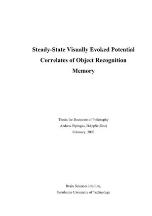 Steady-State Visually Evoked Potential Correlates of Object Recognition Memory