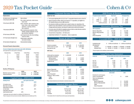 2020 Tax Pocket Guide