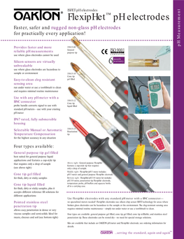 Flexiphet Ph Electrode Each Single-Use Pouch Contains 20 Ml of Fresh Calibration Solution