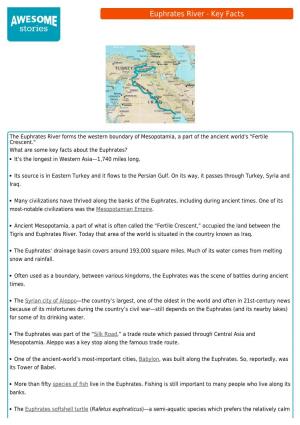 Euphrates River - Key Facts