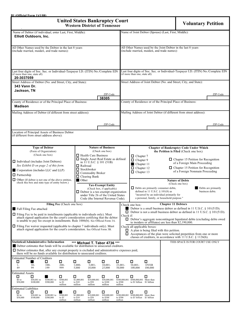 Bankruptcy Forms