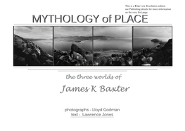 The Three Worlds of James K Baxter