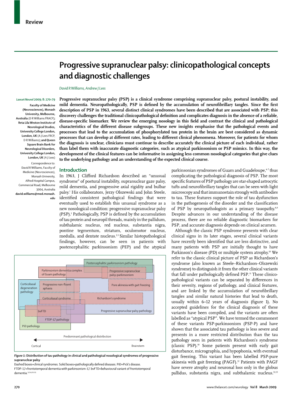 Progressive Supranuclear Palsy: Clinicopathological Concepts and Diagnostic Challenges