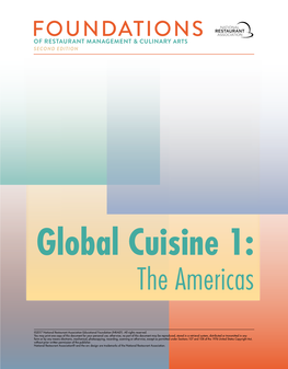 Global Cuisine, Chapter 1: the Americas