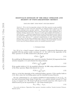 Eigenvalue Estimate of the Dirac Operator and Rigidity of Poincare-Einstein Metrics