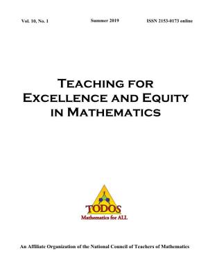 Teaching for Excellence and Equity in Mathematics