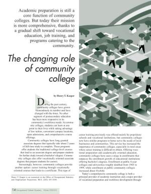 The Changing Role of Community College