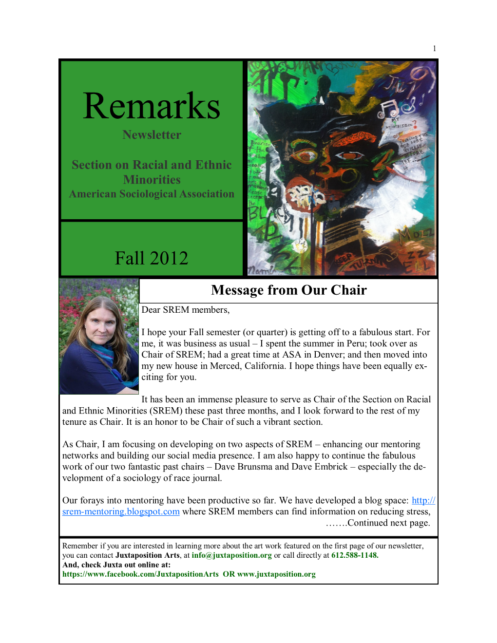 Fall 2012 Newsletter