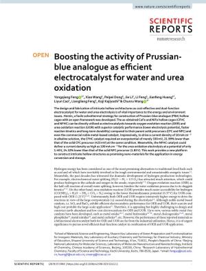 Boosting the Activity of Prussian-Blue Analogue As Efficient Electrocatalyst