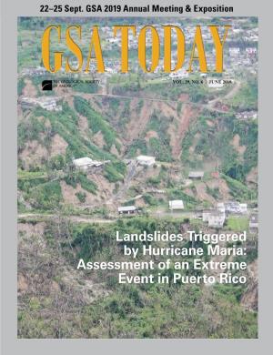 Landslides Triggered by Hurricane Maria